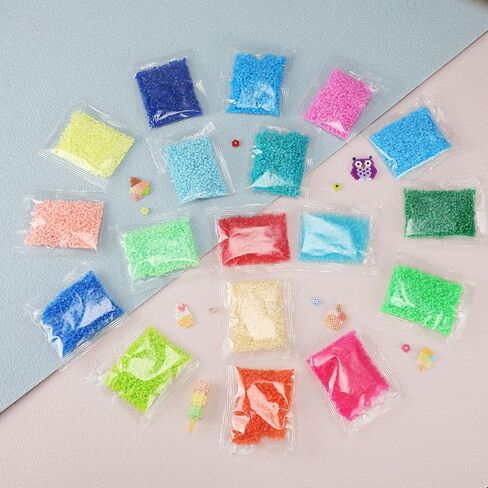 Lenwen 72000 Pcs Assorted Mini Fuse Beads 2.6 mm 72 Colors Fuse Beads Craft Set Bulk Beads for Crafts Kids Christmas Birthday Gift Arts Supplies, Multicolor in Saudi Arabia