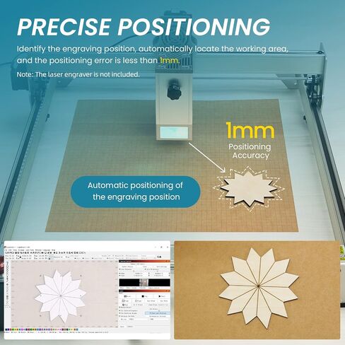 ATOMSTACK MAKER AC1 Camera for Laser Engraver, 400*400mm Photography Area Laser Engraver Camera, Laser Camera for Engraver Support Multitask Operation, Video Record, Precise Positioning, Work Preview in Saudi Arabia