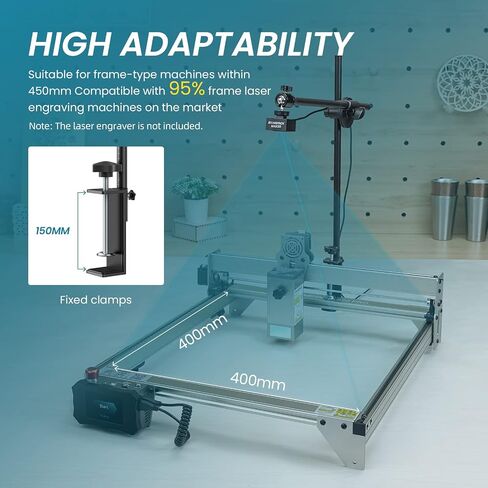 ATOMSTACK MAKER AC1 Camera for Laser Engraver, 400*400mm Photography Area Laser Engraver Camera, Laser Camera for Engraver Support Multitask Operation, Video Record, Precise Positioning, Work Preview in Saudi Arabia