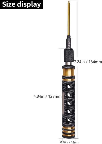 FriHobby Titanium RC Screw Driver Set Hex Driver Bits 1.5mm 2.0mm 2.5mm Allen Wrench Keys M4 Lock Nut Driver & Phillips RC Tool Set for RC Car Traxxas Arrma Axial SCX10 Redcat Losi, 5-in-1 in Saudi Arabia