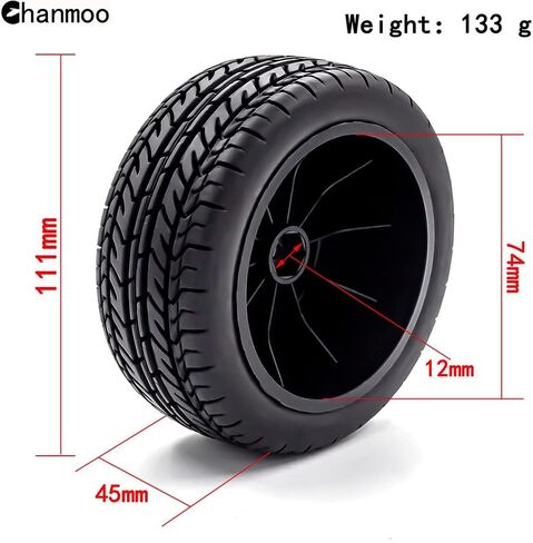 عجلات وإطارات شاحنة قصيرة المدى من Chanmoo 1/10 RC مع إطارات للطرق الوعرة بمقياس 12 مم سداسية 1:10 لسيارة الطرق الوعرة 1/10 RC Traxxas TRX4 Slash Arrma Losi Tenacity Vkar 10sc Hpi RC Buggy Car 4 قطع (إطارات C) in Kuwait