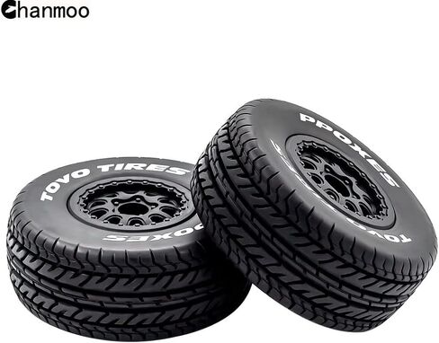 عجلات وإطارات شاحنة قصيرة المدى من Chanmoo 1/10 RC مع إطارات للطرق الوعرة بمقياس 12 مم سداسية 1:10 لسيارة الطرق الوعرة 1/10 RC Traxxas TRX4 Slash Arrma Losi Tenacity Vkar 10sc Hpi RC Buggy Car 4 قطع (إطارات C) in Kuwait