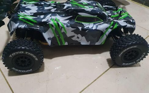 عجلات وإطارات شاحنة قصيرة المدى من Chanmoo 1/10 RC مع إطارات للطرق الوعرة بمقياس 12 مم سداسية 1:10 لسيارة الطرق الوعرة 1/10 RC Traxxas TRX4 Slash Arrma Losi Tenacity Vkar 10sc Hpi RC Buggy Car 4 قطع (إطارات C) in Kuwait