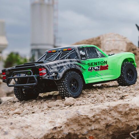 ARRMA RC Truck 1/10 SENTON 4X2 Boost MEGA 550 Brushed Short Course Truck RTR (Batteries and Charger Not Included), Blue, ARA4103V4T2 in Saudi Arabia