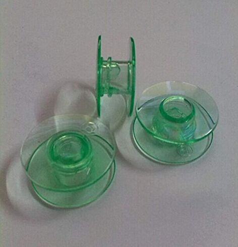 H-Tesco 25pcsBox Green Plastic Bobbins for Viking Husqvarna Sewing Machines 413182545 in Saudi Arabia
