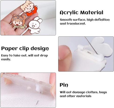 LZYMSZ 20 جهاز كمبيوتر شخصى الكرتون الاكريليك بروش دبابيس مجموعة، لطيف الجمالية شارات التلبيب دبوس، 20 أنماط نمط الأغنام الكلب أرنب الدب فتاة بروش دبوس DIY بها بنفسك أكياس الملابس السترات قبعة حقائب الظهر in Kuwait