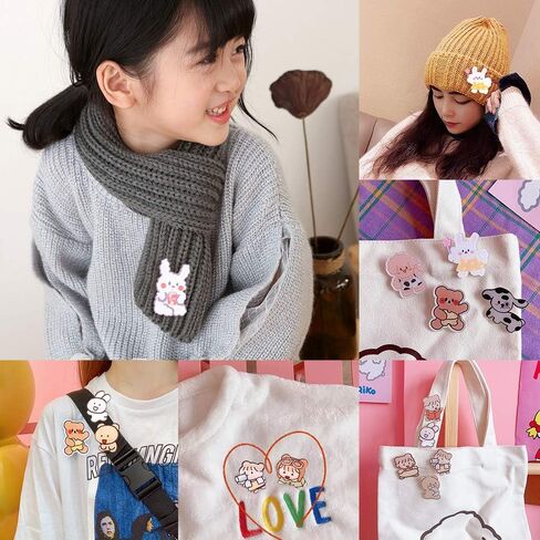 LZYMSZ 20 جهاز كمبيوتر شخصى الكرتون الاكريليك بروش دبابيس مجموعة، لطيف الجمالية شارات التلبيب دبوس، 20 أنماط نمط الأغنام الكلب أرنب الدب فتاة بروش دبوس DIY بها بنفسك أكياس الملابس السترات قبعة حقائب الظهر in Kuwait