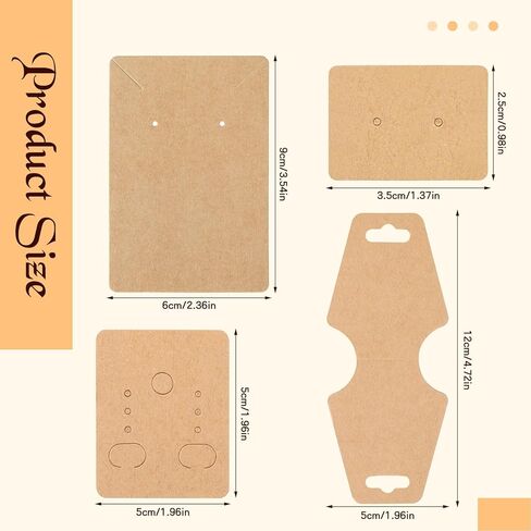 فولمون 1000 قطعة من بطاقات عرض المجوهرات المصنوعة من الورق المقوى 250 بطاقة قلادة 250 بطاقة سوار 250 بطاقة عرض اقراط 250 بطاقة اقراط للاعمال الصغيرة، 3 الوان in Kuwait