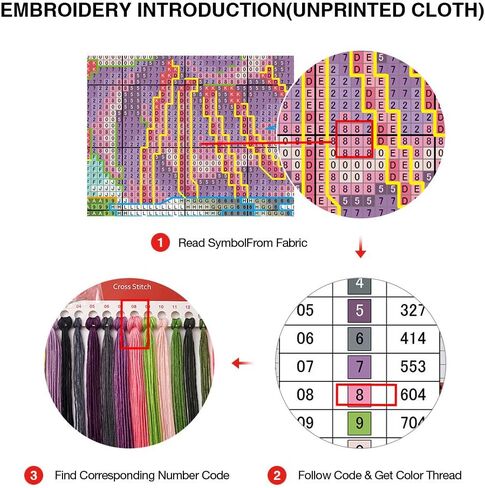 Eiazuiks Stamping Cross Stitch Kit, Cow Counting Cross Stitch Kit for Adult Beginners, Full Line DIY Cross Stitch Stitching Kit for Home Decor Cross Stitch Patterns 11.8x15.7 inches in Kuwait