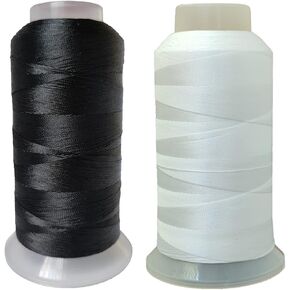 Polyester Thread Heavy Duty Bonded UV Resistant Outdoor Thread #69 T70 Size 210D/3Ply for Marine Upholstery, Leather, Sewing Crafts, 3000Yards Pack of 2 (Beige) in Saudi Arabia
