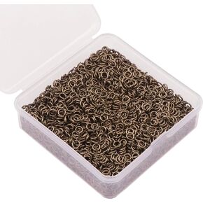 YAKA 1600pcs 7mm KC Gold Plated Iron Open Jump Rings Connectors Bulk for DIY Craft Earring Necklace Bracelet Pendant Choker Jewelry Making Findings and Key Ring Chain Accessories (7mm, KC Gold)