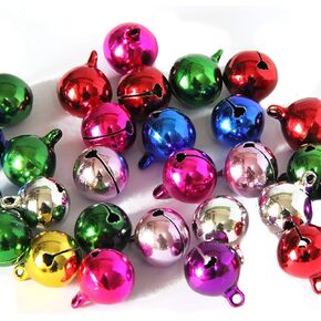 100PCS Small Copper Bell Jingle Bells Craft Bells Loose Beads Bell for Christmas Festival Decoration Home Decoration Jewelry Making DIY Bracelet Anklets Craft (Bronze, 6mm)