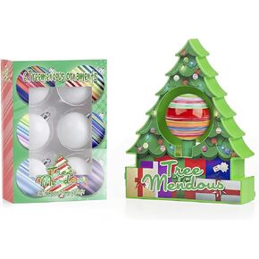 The Treemendous Ornament Decorator - مجموعة تزيين زينة شجرة عيد الميلاد و6 عبوات من الزخارف - نشاط الفنون والحرف اليدوية للأطفال من سن 3 سنوات فما فوق [قد تختلف ألوان القبعة] in Kuwait
