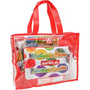 مجموعة طلاء للأطفال قابلة للغسل مكونة من 25 قطعة من OAT ART STUDIO مع دهانات قابلة للغسل، وفرش فنان وأنسجة، ولوحة ألوان، وملابس أطفال، ووسادة وسائط مختلطة، وقماش على شكل قلب in Kuwait