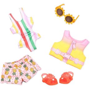 Glitter Girls - Ray of Light Swimsuit Outfit -14-inch Doll Clothes– Toys, Clothes & Accessories for Girls 3-Year-Old & Up