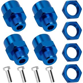 Aluminum Alloy 12mm to 17mm Wheel Hex Drive Hub Adapter Conversion 15mm Offset Extension for 1/10 Off-Road RC Car Monster Truck (Blue) in Kuwait