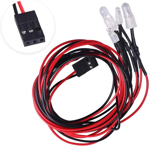Hobbyfire RC Car Lights 4Leds Light Kit Headlights Taillight for Traxxas Slash Arrma Axial SCX10 Redcat Losi Tamiya HSP HPI RC4WD RC Car Truck Tank Crawler in Saudi Arabia