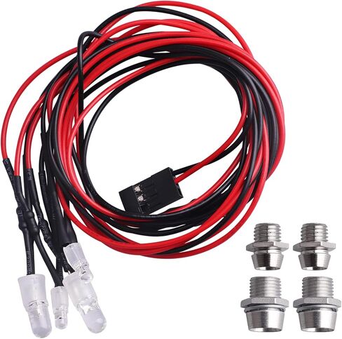 Hobbyfire RC Car Lights 4Leds Light Kit Headlights Taillight for Traxxas Slash Arrma Axial SCX10 Redcat Losi Tamiya HSP HPI RC4WD RC Car Truck Tank Crawler in Saudi Arabia