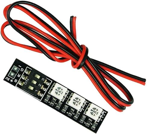شير جو 4 قطع 7 الوان 5 فولت 5050 RGB LED ضوء ليلي مع مفتاح DIP لـ QAV250 FPV 250 ZMR250 F450 كوادكوبتر in Saudi Arabia