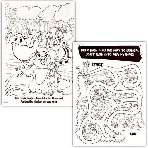 Disney Junior Lion Guard Coloring and Activity Book Set - Lion Guard and Lion King Sticker Scene Jumbo Coloring Book for Kids with Stickers (Party Supplies Pack) in Saudi Arabia