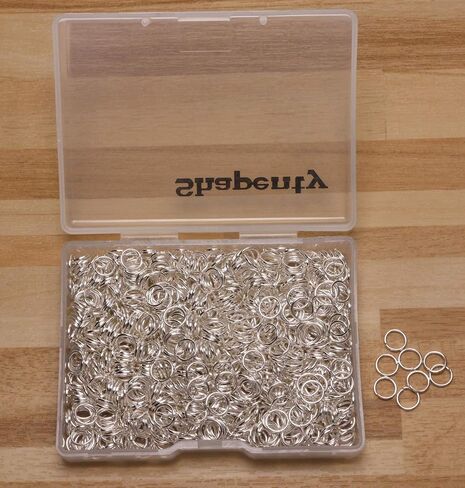 Shapenty 1000PCS Silver Plated Iron Open Jump Rings Connectors Bulk for DIY Craft Earring Necklace Bracelet Pendant Choker Jewelry Making Findings and Key Ring Chain Accessories (Silver, 6mm) in Saudi Arabia