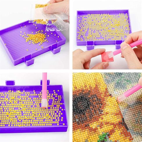 إكسسوارات الرسم الماسي من لاديشان مع أسطوانة وإكسسوارات وأدوات فنية ماسية مع صواني وأقلام وصندوق تخزين لأطقم الرسم الماسي in Kuwait