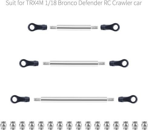 ZIWIJE Stainless Steel Suspension Links Set Chassis Links for Traxxas TRX4M 1/18 RC Crawler Car in Kuwait