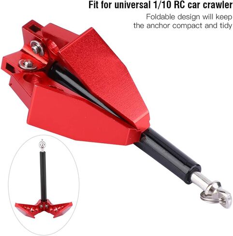 DAUERHAFT RC Car Winch Anchor,Metal Red Anchor Winch Earth Ground Tool,RC Anchor Crawler Anchor,Fit for Universal 1/10 RC Car Crawler in Saudi Arabia