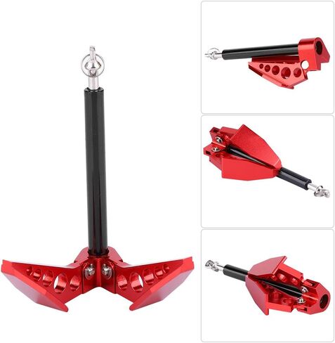 DAUERHAFT RC Car Winch Anchor,Metal Red Anchor Winch Earth Ground Tool,RC Anchor Crawler Anchor,Fit for Universal 1/10 RC Car Crawler in Saudi Arabia