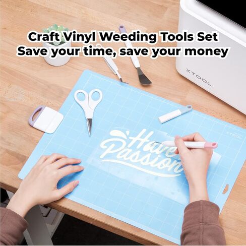 أدوات إزالة الأعشاب الضارة للفينيل، مجموعة أدوات قطع الفينيل، مجموعة أدوات سجل القصاصات للحروف والقطع والربط، 5 قطع أدوات صياغة للفينيل والورق بما في ذلك المقص الملقط وملعقة مكشطة الأعشاب in Kuwait
