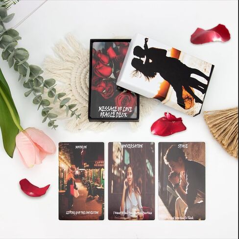 بطاقات WLWSYCEX Love Oracle Tarot للمبتدئين تتضمن الحب والرومانسية ورسائل توأم الروح ومعرفة ما يفكر فيه الشخص الآخر أو يحاول التواصل معك in Kuwait