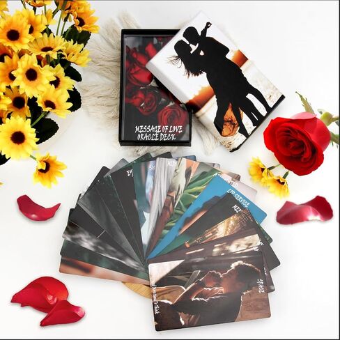 بطاقات WLWSYCEX Love Oracle Tarot للمبتدئين تتضمن الحب والرومانسية ورسائل توأم الروح ومعرفة ما يفكر فيه الشخص الآخر أو يحاول التواصل معك in Kuwait