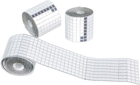 بلاط فسيفساء، 1600 قطعة من بلاط ديسكو ذاتي اللصق 5 × 5 مم، ملصقات فسيفساء مرآة مربعة للديكور الداخلي، الحرف اليدوية، ديكور المنزل، صناعة البطاقات، الكولاج الفني ومشاريع كرة الديسكو... in Kuwait