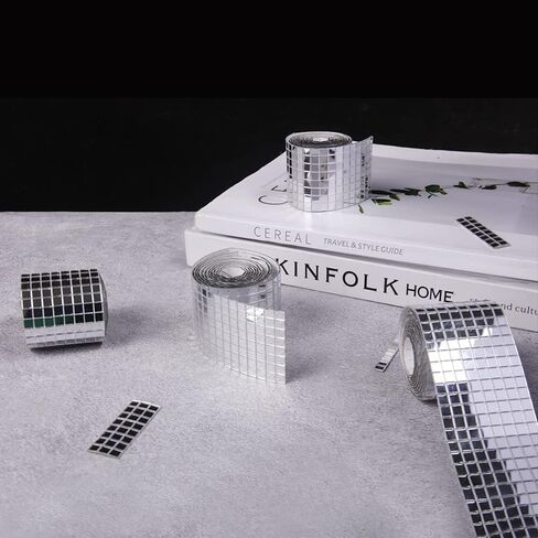 بلاط فسيفساء، 1600 قطعة من بلاط ديسكو ذاتي اللصق 5 × 5 مم، ملصقات فسيفساء مرآة مربعة للديكور الداخلي، الحرف اليدوية، ديكور المنزل، صناعة البطاقات، الكولاج الفني ومشاريع كرة الديسكو... in Kuwait