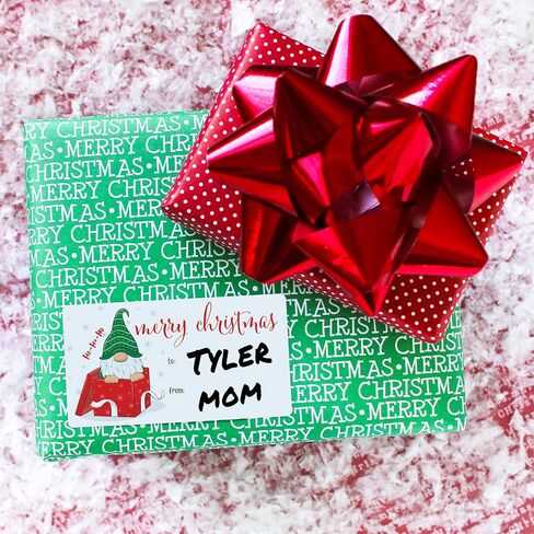 Christmas Gnome Gift Tag Stickers – 75 Labels, Gnome Peel and Stick Gift Wrap Tags in Kuwait