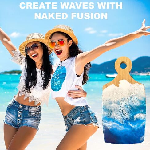 NAKED FUSION إيبوكسي الراتنج الفن الراتنج واضح الفنان - صيغة محسنة جديدة - الفن، DIY، الصب، قوالب السيليكون، الحرف اليدوية، الزهور، كونترتوب، الخشب، طاولات النهر - آمنة للأغذية - غير سامة - مجموعة 16 أونصة in Kuwait