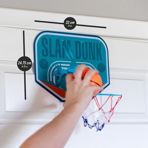 Paladone Looney Tunes Space Jam Basketball Hoop Set for Kids, Foldable Hoop, Hooked for Over Door Indoor Play, 3 Balls Included in Kuwait