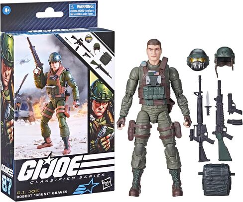 G.I. Joe Classified Series Robert Grunt Graves,Collectible Action Figure,87,6-Inch Action Figures for Boys & Girls,with 8 Accessories in Saudi Arabia