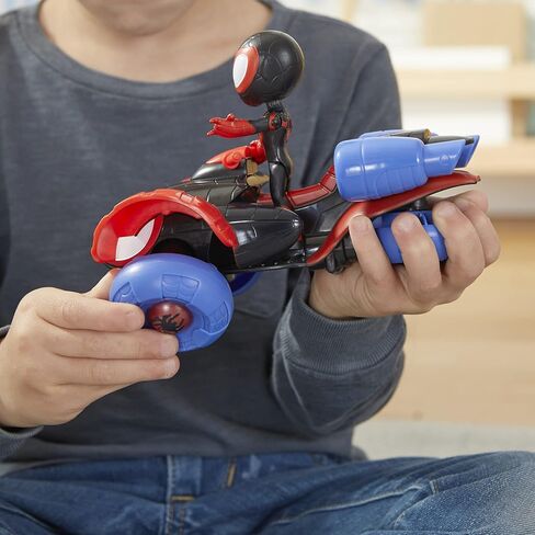 Spidey and His Amazing Friends Marvel Change 'N Go Web-Crawler and Spidey Action Figure, 2-in-1 Vehicle, 4-Inch , for Kids Ages 3 and Up in Kuwait