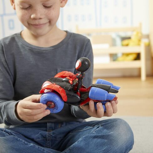 Spidey and His Amazing Friends Marvel Change 'N Go Web-Crawler and Spidey Action Figure, 2-in-1 Vehicle, 4-Inch , for Kids Ages 3 and Up in Kuwait