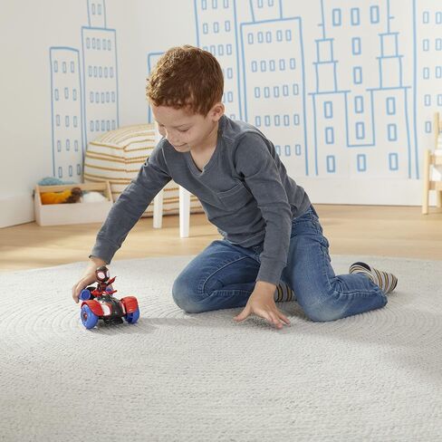 Spidey and His Amazing Friends Marvel Change 'N Go Web-Crawler and Spidey Action Figure, 2-in-1 Vehicle, 4-Inch , for Kids Ages 3 and Up in Kuwait