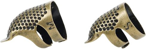 Tsnamay Bronze Sewing Thimble Adjustable Thimble Hand Sewing Repair Needlework,Finger Protector Accessories DIY Sewing Tool Thimbles for Hand Sewing,5 x Small, 5 x Medium in Saudi Arabia