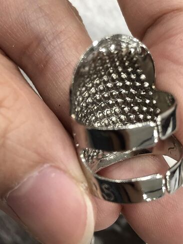 Tsnamay Bronze Sewing Thimble Adjustable Thimble Hand Sewing Repair Needlework,Finger Protector Accessories DIY Sewing Tool Thimbles for Hand Sewing,5 x Small, 5 x Medium in Saudi Arabia
