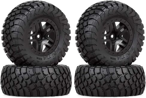 INJORA RC Wheel Set 4pcs RC Wheel Rim and RC Tires for 1:10 RC Short-Course Car SLASH VKAR 10SC (AX4006) in Saudi Arabia