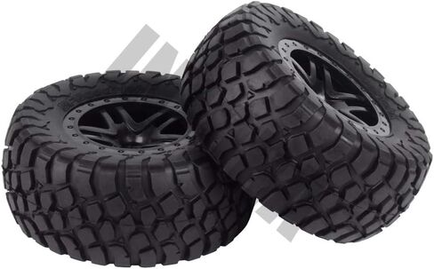 INJORA RC Wheel Set 4pcs RC Wheel Rim and RC Tires for 1:10 RC Short-Course Car SLASH VKAR 10SC (AX4006) in Saudi Arabia