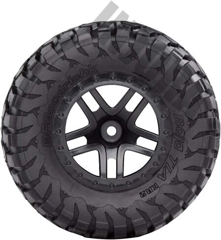 INJORA RC Wheel Set 4pcs RC Wheel Rim and RC Tires for 1:10 RC Short-Course Car SLASH VKAR 10SC (AX4006) in Saudi Arabia
