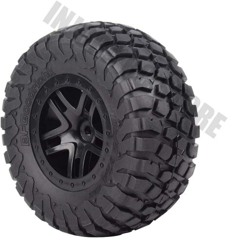 INJORA RC Wheel Set 4pcs RC Wheel Rim and RC Tires for 1:10 RC Short-Course Car SLASH VKAR 10SC (AX4006) in Saudi Arabia