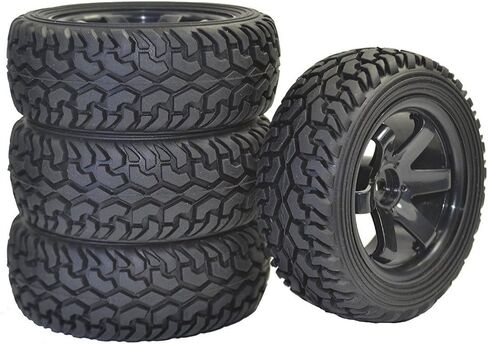 4 قطع من LAFEINA إطارات مطاطية وحواف عجلات لسيارة Rally Rally Car Grain Car Rally Tamiya HSP HPI Kyosho in Saudi Arabia