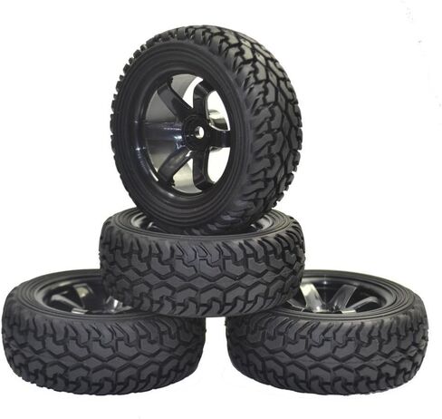 4 قطع من LAFEINA إطارات مطاطية وحواف عجلات لسيارة Rally Rally Car Grain Car Rally Tamiya HSP HPI Kyosho in Saudi Arabia