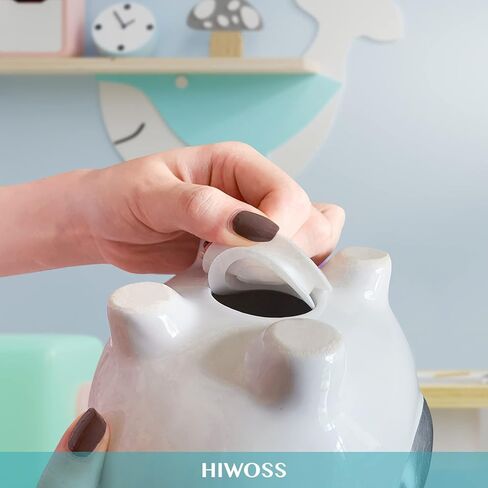 Hiwoss Pig Unicorn Piggy Bank for Girls,Cute Coin Bank for Kids,Ceramic Piggy Bank with Rubber Stopper in Kuwait